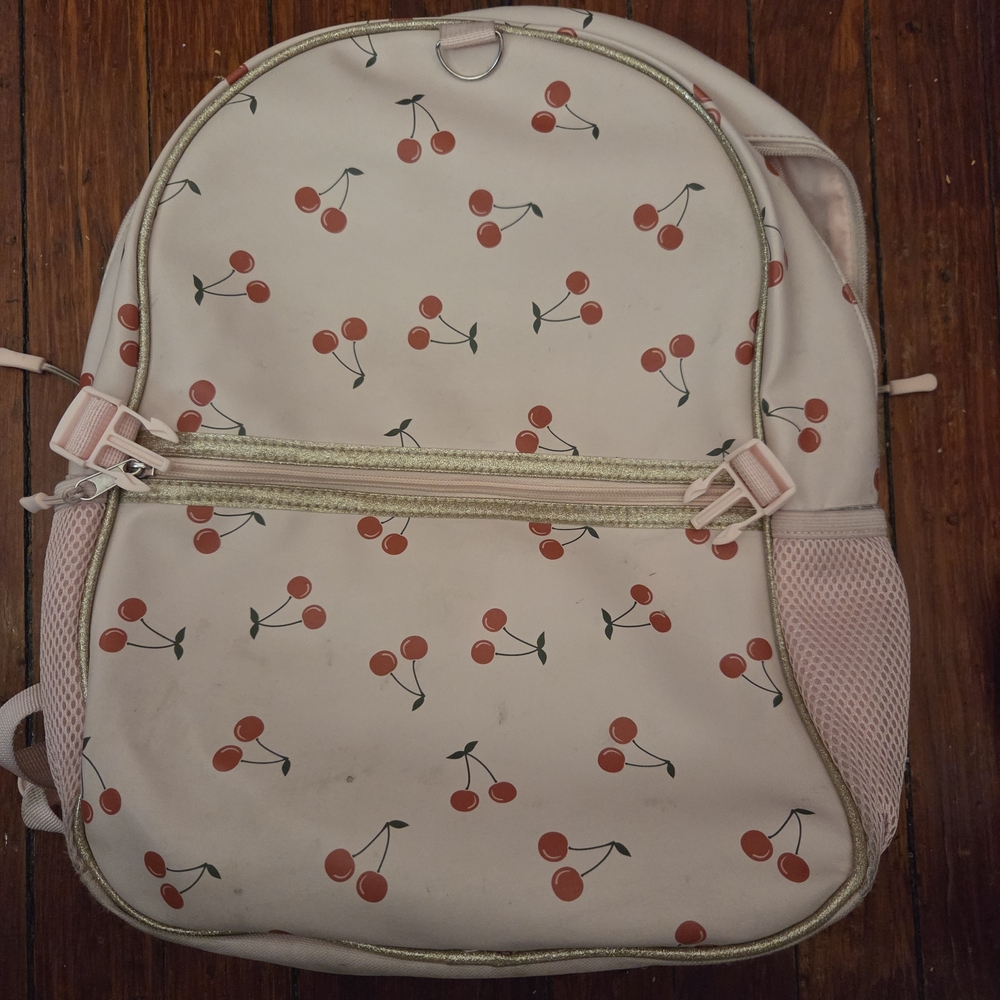 Pink Cherry Print Kids Backpack - Brand Unspecified